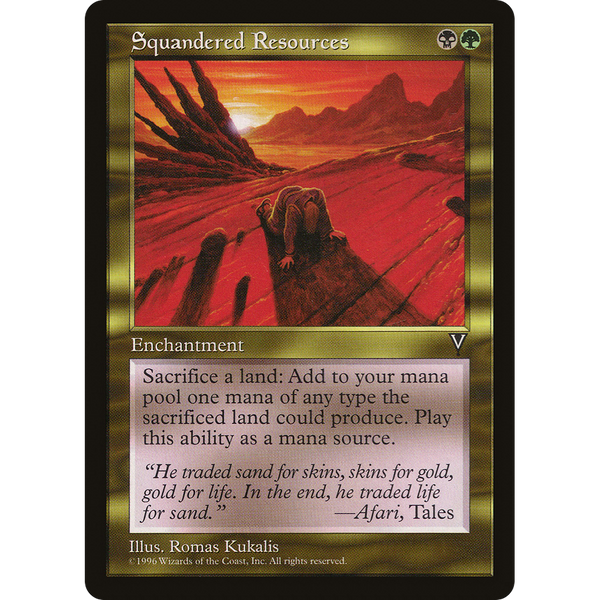 Magic the Gathering Squandered Resources - Visions NM