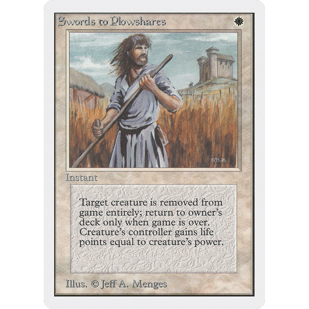 MTG Singles - Swords to Plowshares - Unlimited - NM