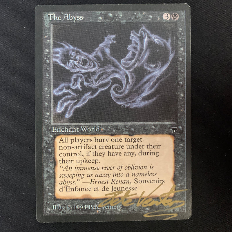 Magic the Gathering The Abyss - Legends NM - SIGNED - 24817