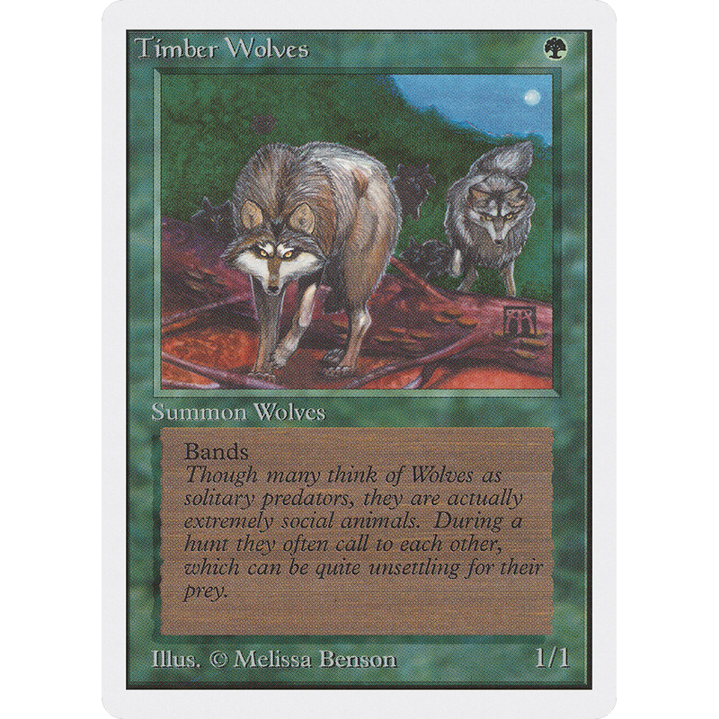 Magic the Gathering Timber Wolves - Unlimited NM