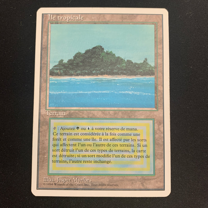 Tropical Island - Foreign White Bordered - French