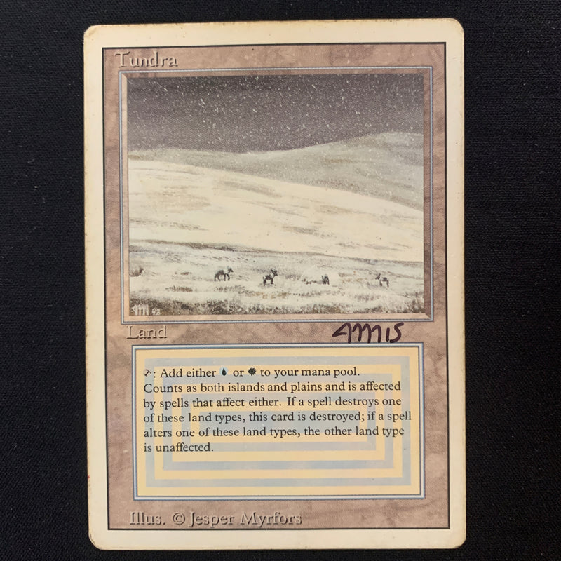 Magic the Gathering Tundra - Revised PO - INKED, SIGNED - 24875