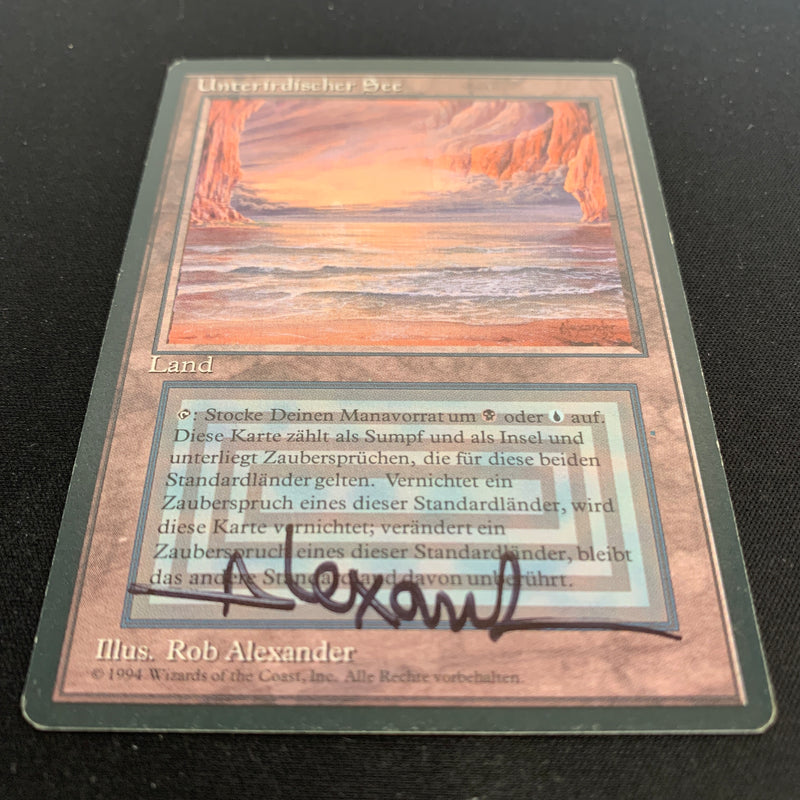 Magic the Gathering Underground Sea - Foreign Black Bordered - German 