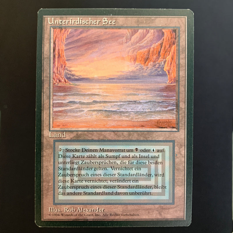 Magic the Gathering Underground Sea - Foreign Black Bordered - German 