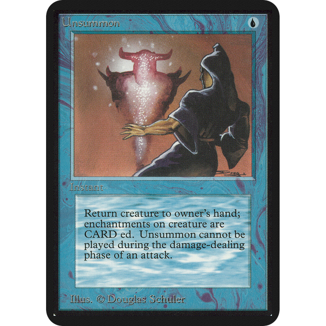 Magic the Gathering Unsummon - Alpha NM