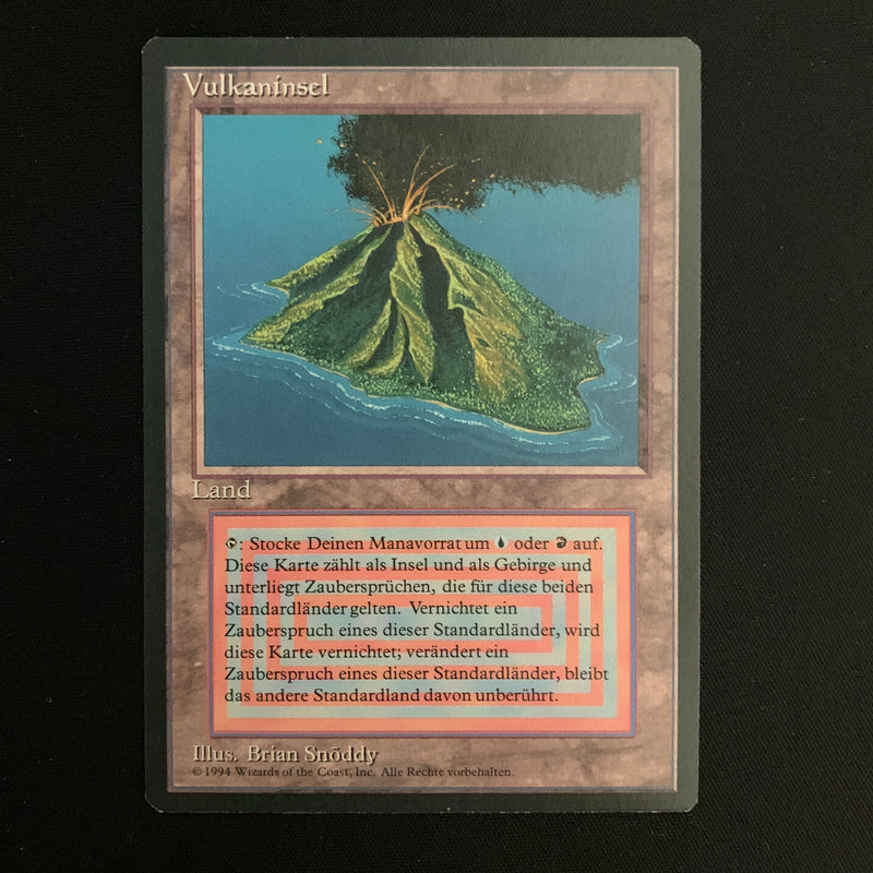 Magic the Gathering Volcanic Island - Foreign Black Bordered - German 