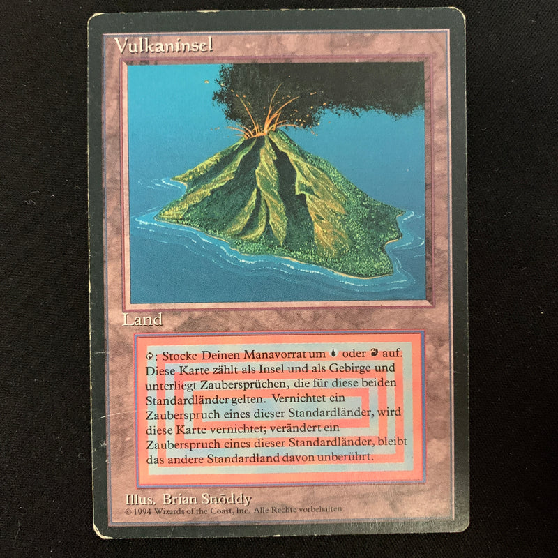 Magic the Gathering Volcanic Island - Foreign Black Bordered - German PL - 24421