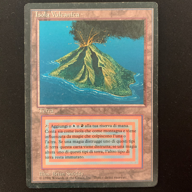 Magic the Gathering Volcanic Island - Foreign Black Bordered - Italian PL - INKED - 24506