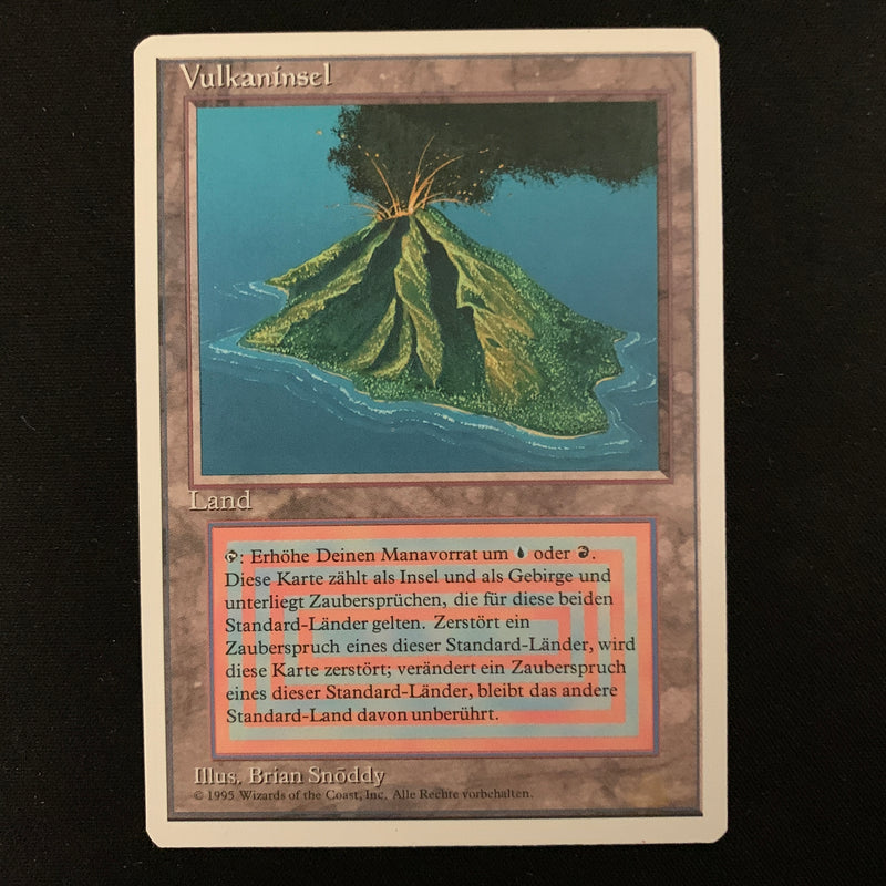 Volcanic Island Foreign White Bordered German Magic: The Gathering