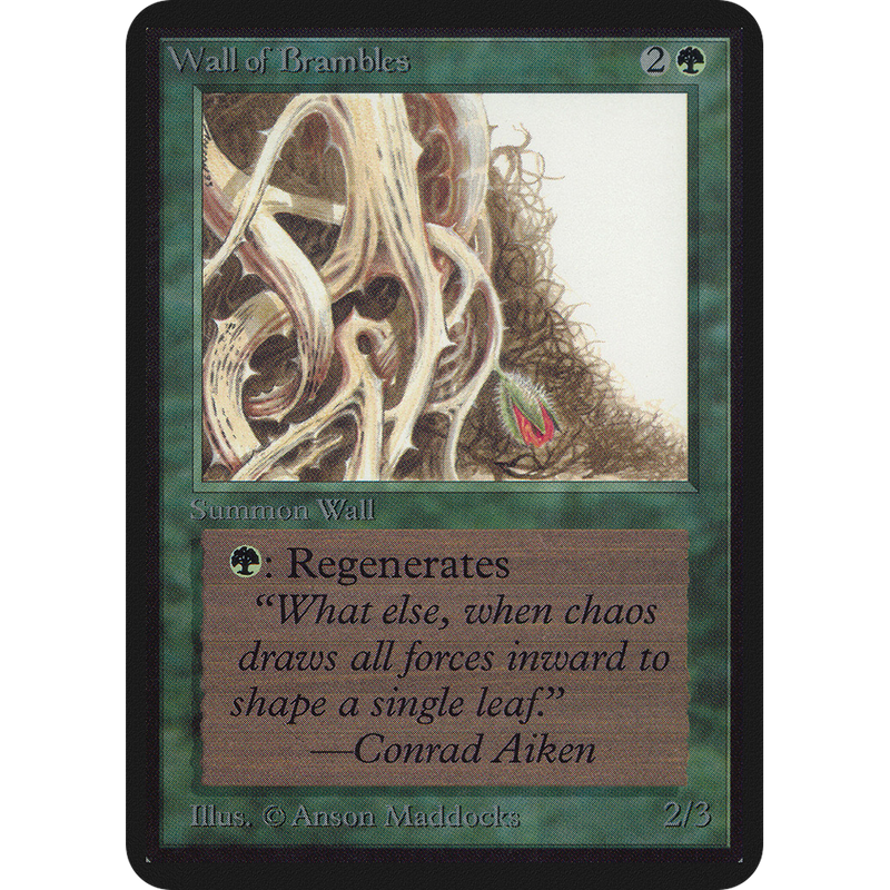 Magic the Gathering Wall of Brambles - Alpha NM