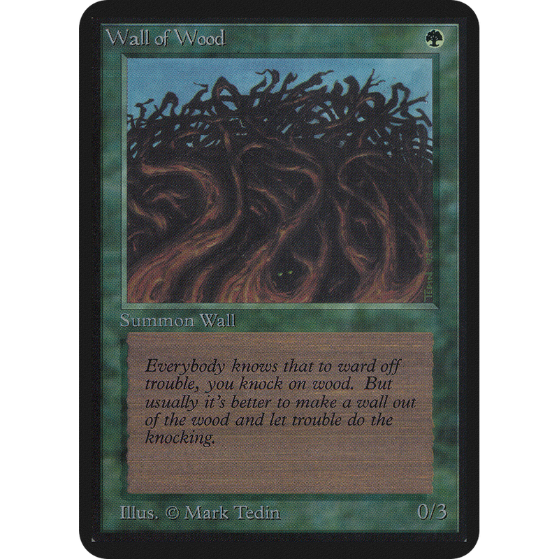 Magic the Gathering Wall of Wood - Alpha NM
