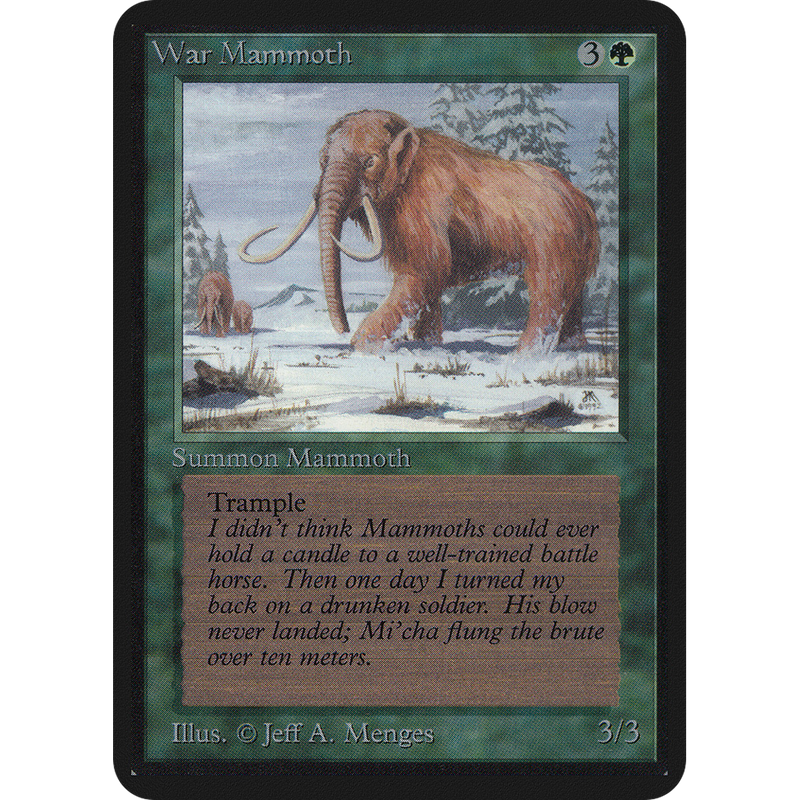 Magic the Gathering War Mammoth - Alpha NM