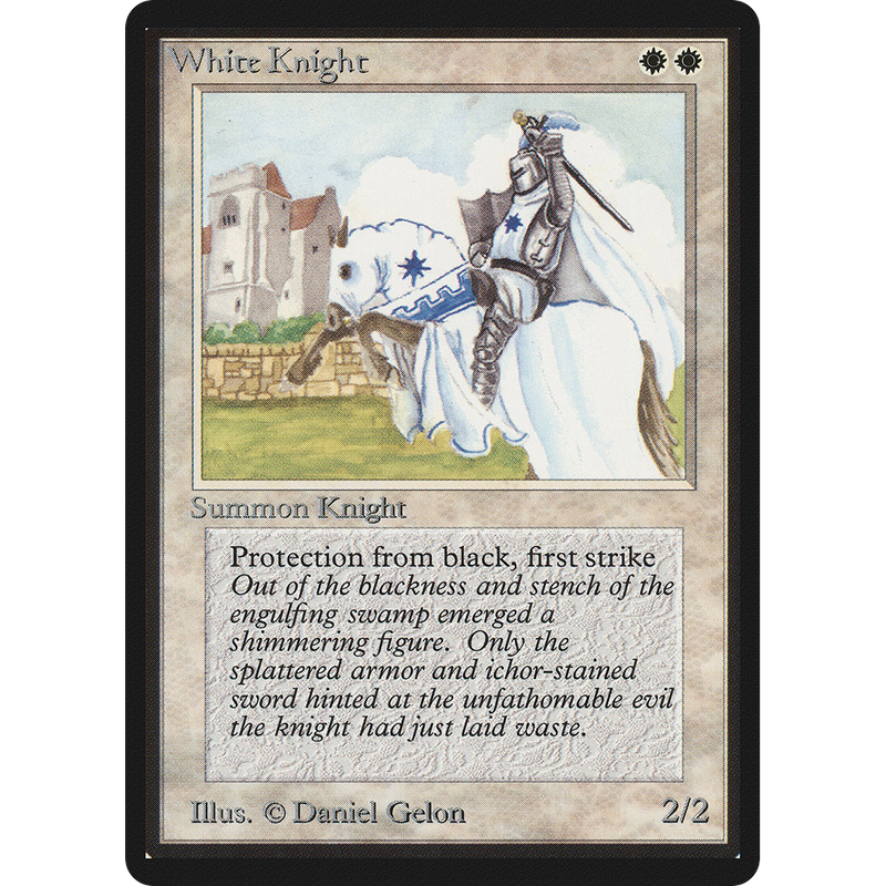 Magic the Gathering White Knight - Beta NM