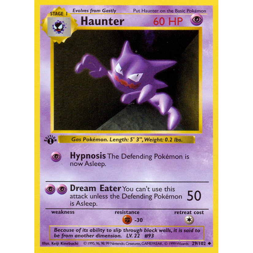 PTCG Singles - Haunter (BS 29) - Base Set - 