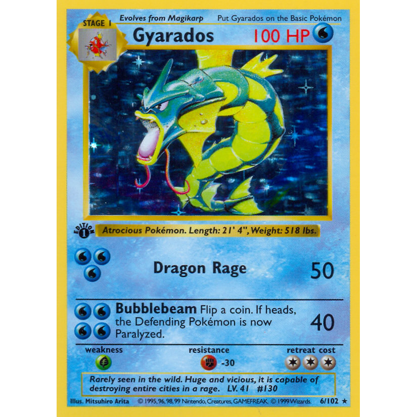PTCG Singles - Gyarados (Shadowless) (BS 6) - Base Set - 