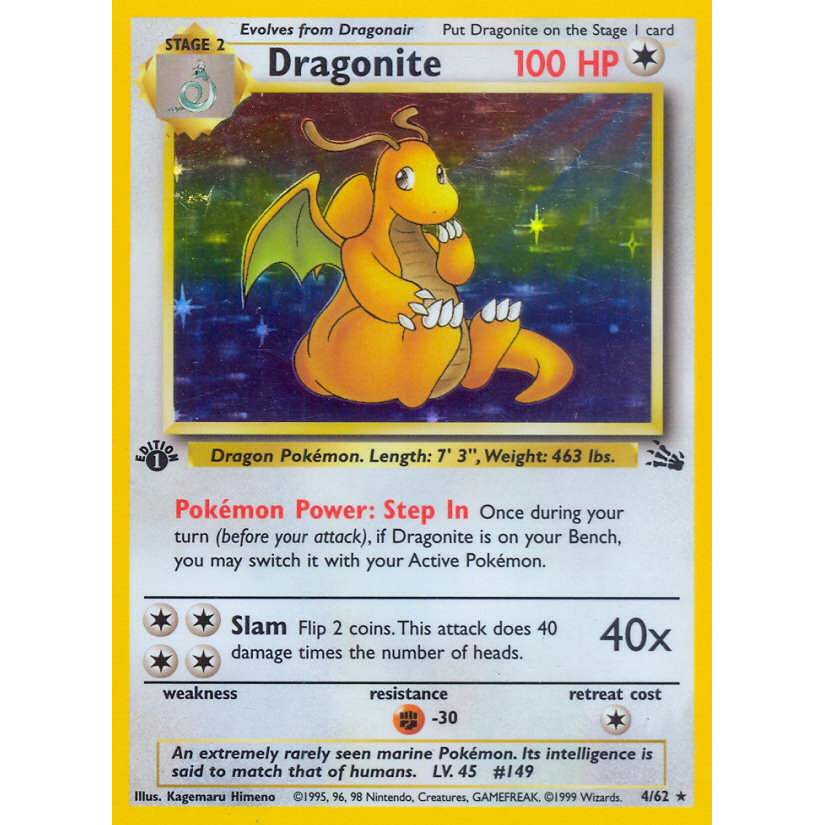 PTCG Singles - Dragonite (FO 4) - Fossil - 
