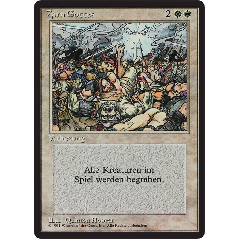 Wrath of God - Foreign Black Bordered - German