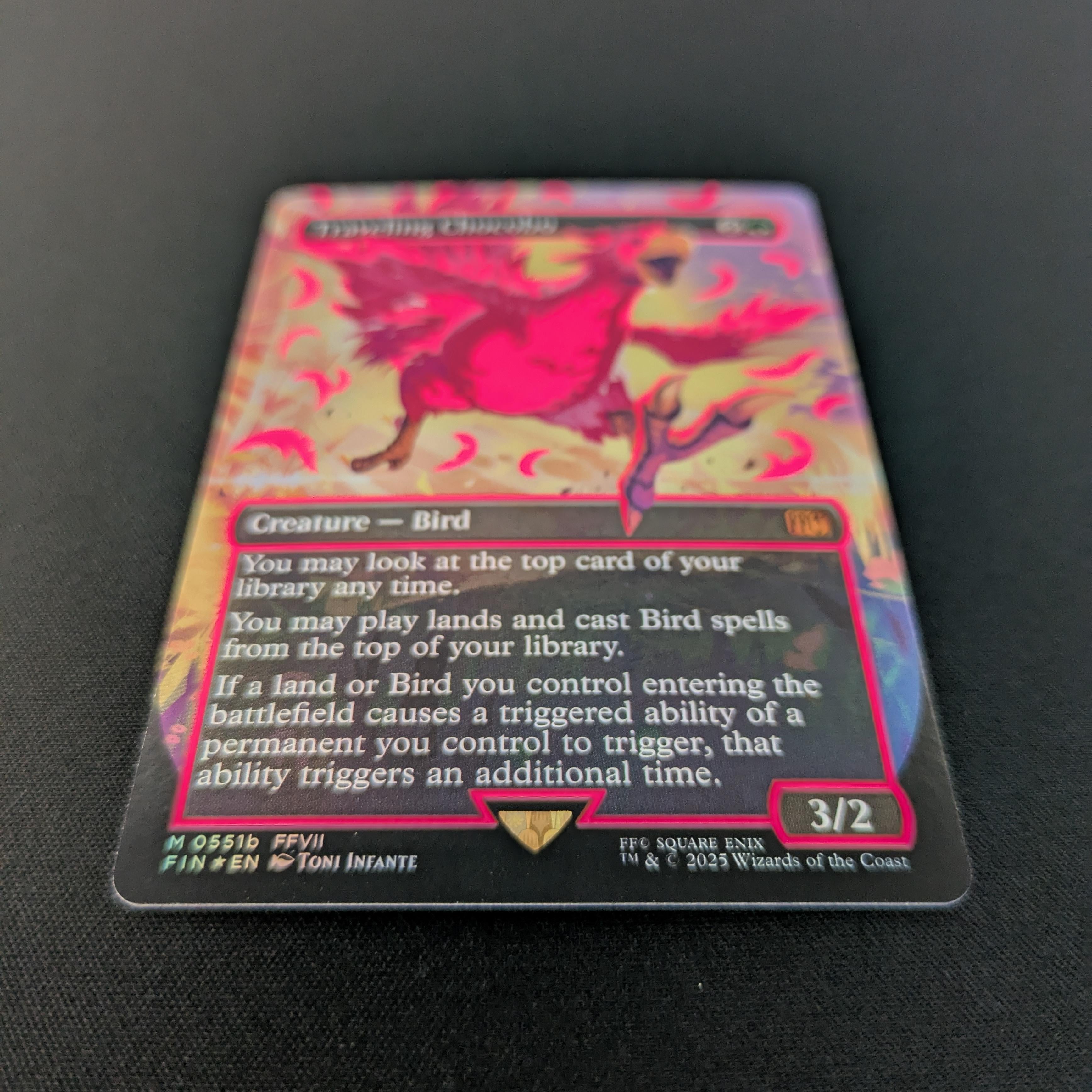 [FOIL] Traveling Chocobo (Neon Ink Pink) - Magic: The Gathering - FINAL FANTASY: Extras - NM