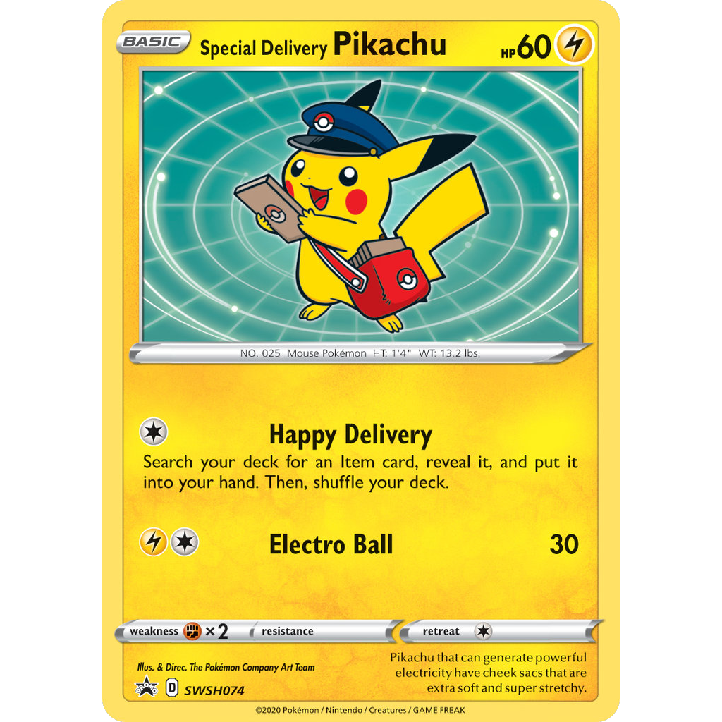 PTCG Singles - Special Delivery Pikachu (SWSH 74) - SWSH Black Star Promos - 