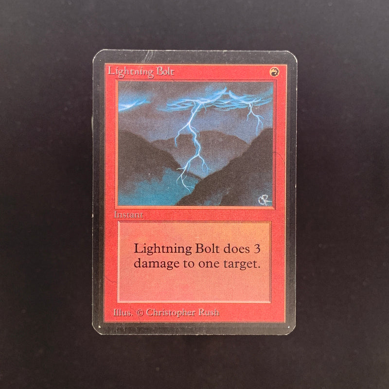 Magic the Gathering Lightning Bolt - Alpha 