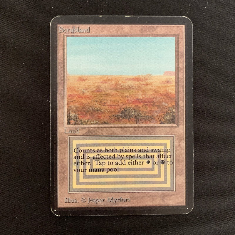 Magic the Gathering Scrubland - Alpha 