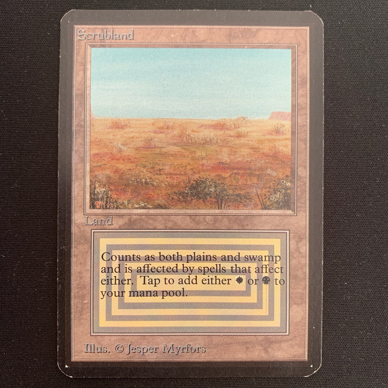 Magic the Gathering Scrubland - Alpha 