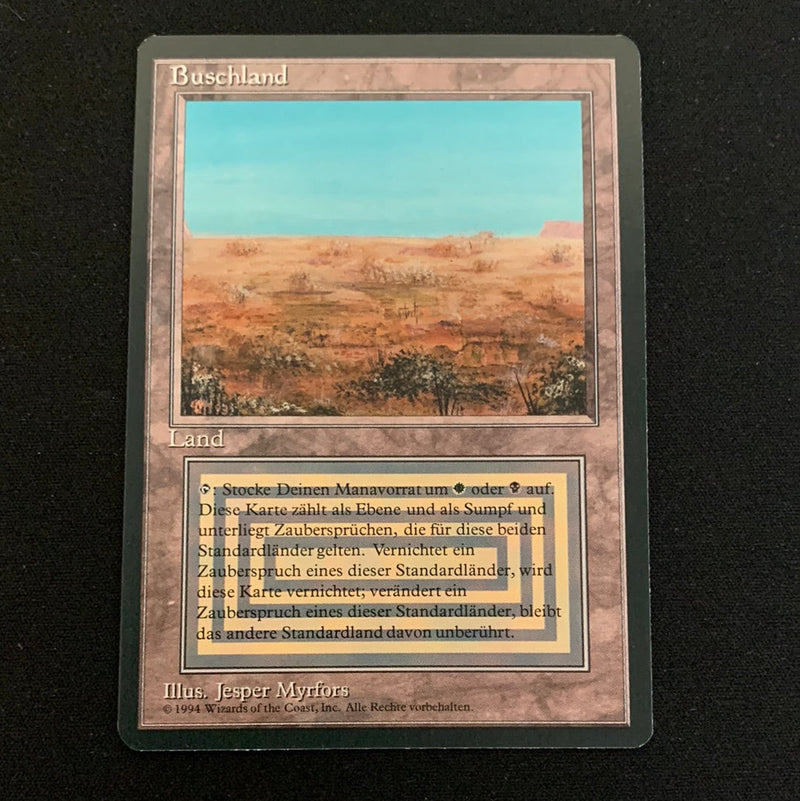 Magic the Gathering Scrubland - Foreign Black Bordered - German 