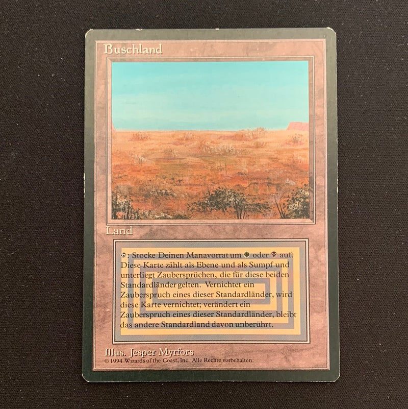 Magic the Gathering Scrubland - Foreign Black Bordered - German 