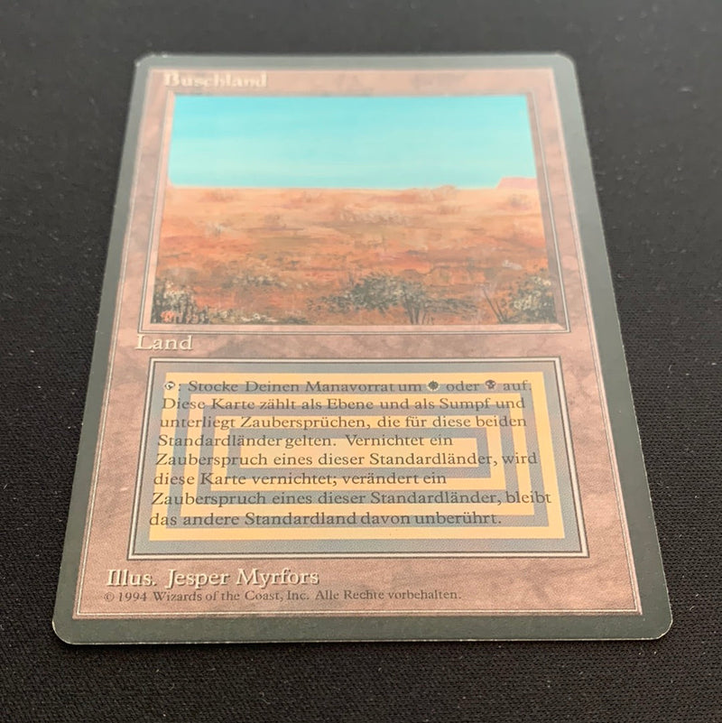 Magic the Gathering Scrubland - Foreign Black Bordered - German 