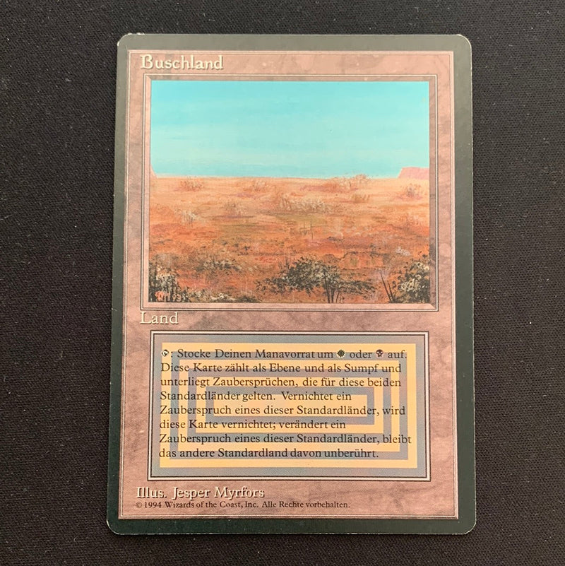 Magic the Gathering Scrubland - Foreign Black Bordered - German 