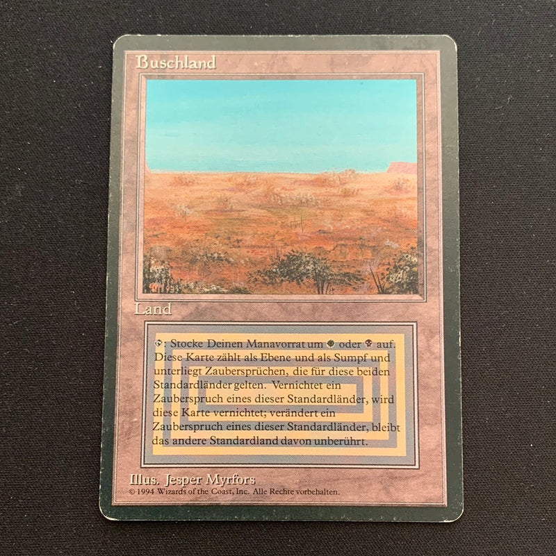 Magic the Gathering Scrubland - Foreign Black Bordered - German 