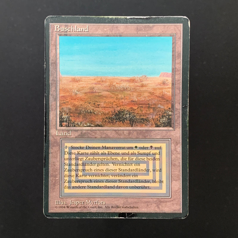 Magic the Gathering Scrubland - Foreign Black Bordered - German 