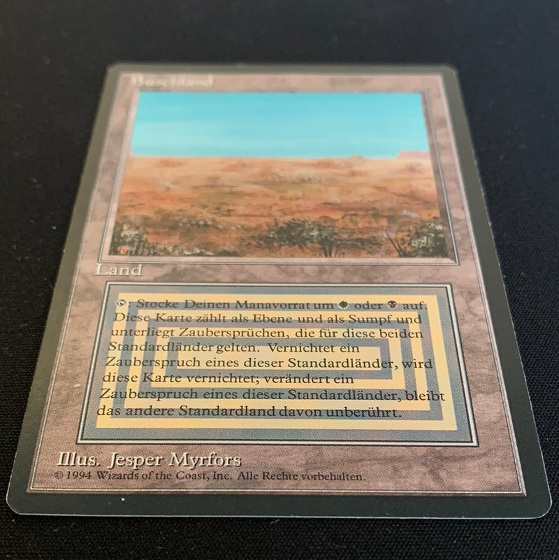 Magic the Gathering Scrubland - Foreign Black Bordered - German 