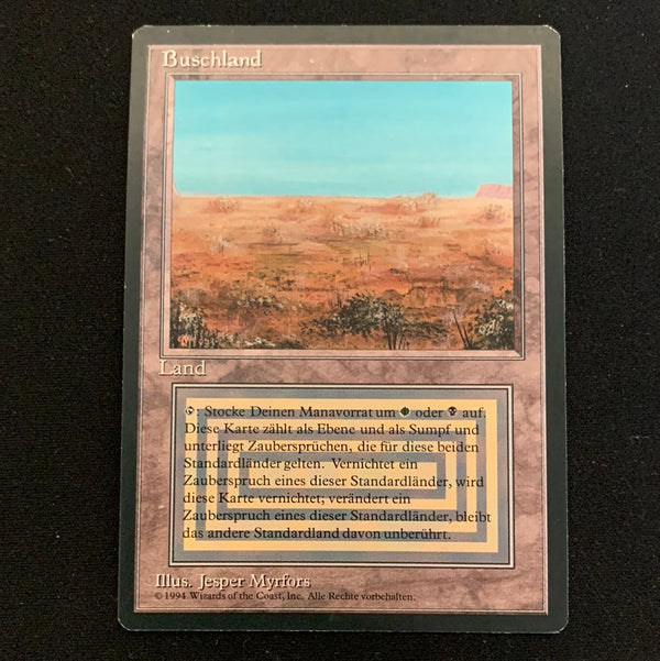 Scrubland Foreign Black Bordered German Magic: The Gathering