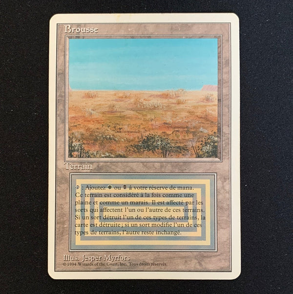 Scrubland Foreign White Bordered French Magic: The Gathering