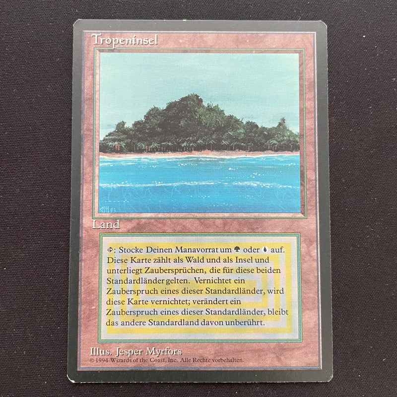 Magic the Gathering Tropical Island - Foreign Black Bordered - German 