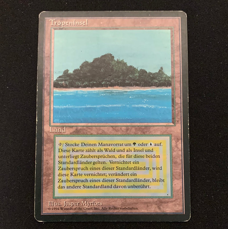 Magic the Gathering Tropical Island - Foreign Black Bordered - German 