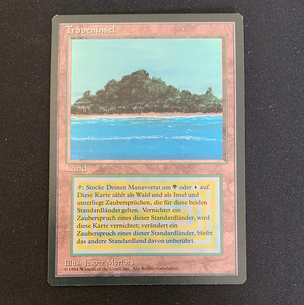 Tropical Island Foreign Black Bordered German Magic: The Gathering